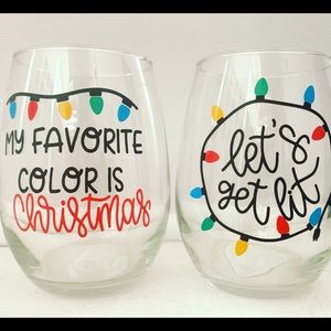 Themed Stemless Wine Glasses